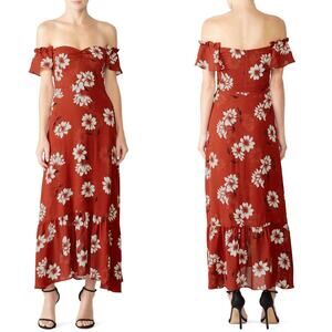 Reformation Butterfly dress in red flowers size 4
